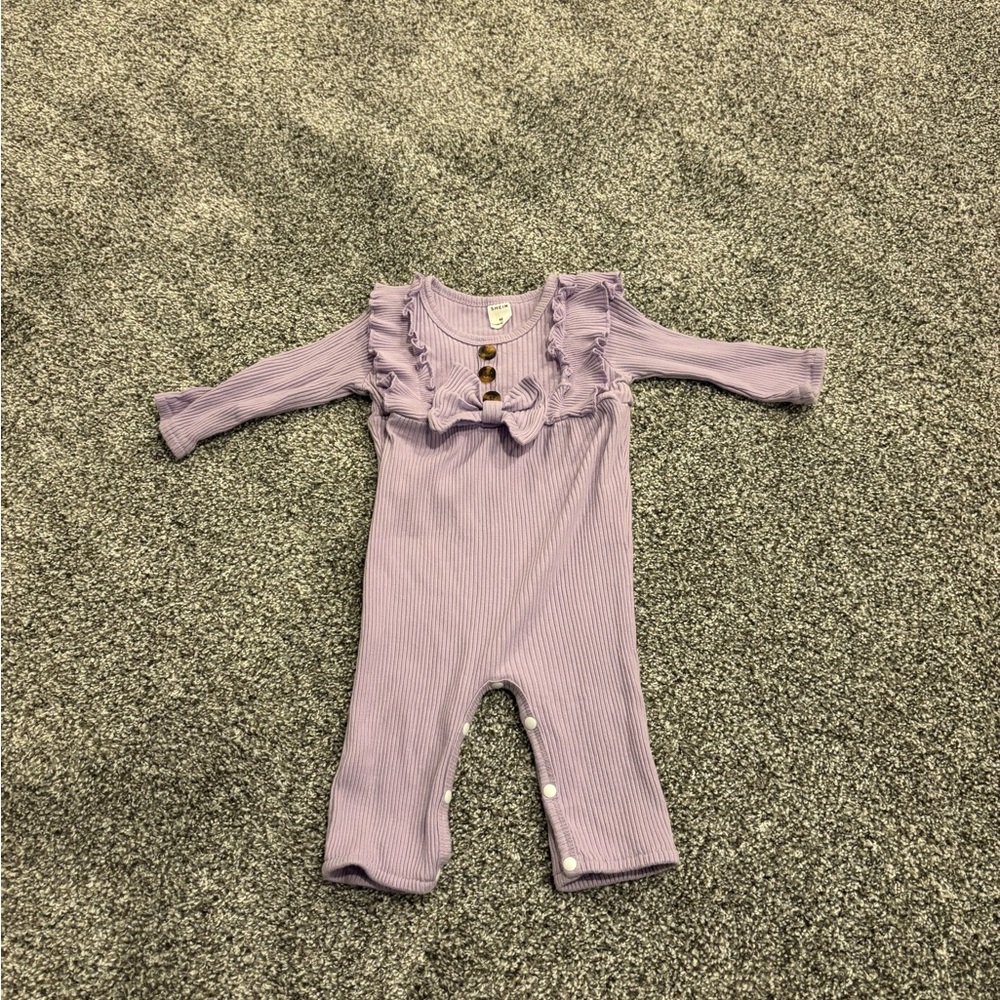 SHEIN Purple Ruffled Romper 6-9 months